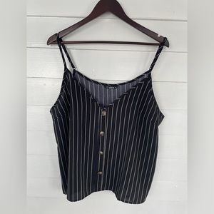 3/25 Pinstripe Spaghetti Strap SHEIN Tank Top